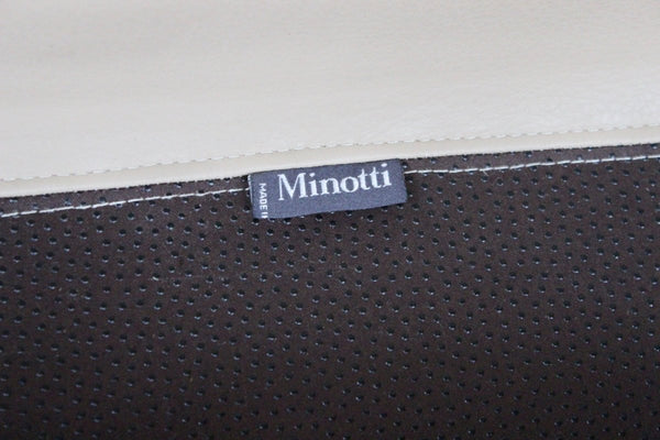 Minotti Dubuffet Armchair - in Cream Pelle Leather @ REHAUS