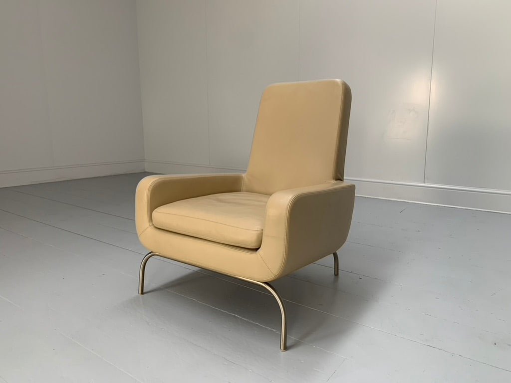 Minotti Dubuffet Armchair - In Taupe Pelle Leather, Set of Two @ REHAUS