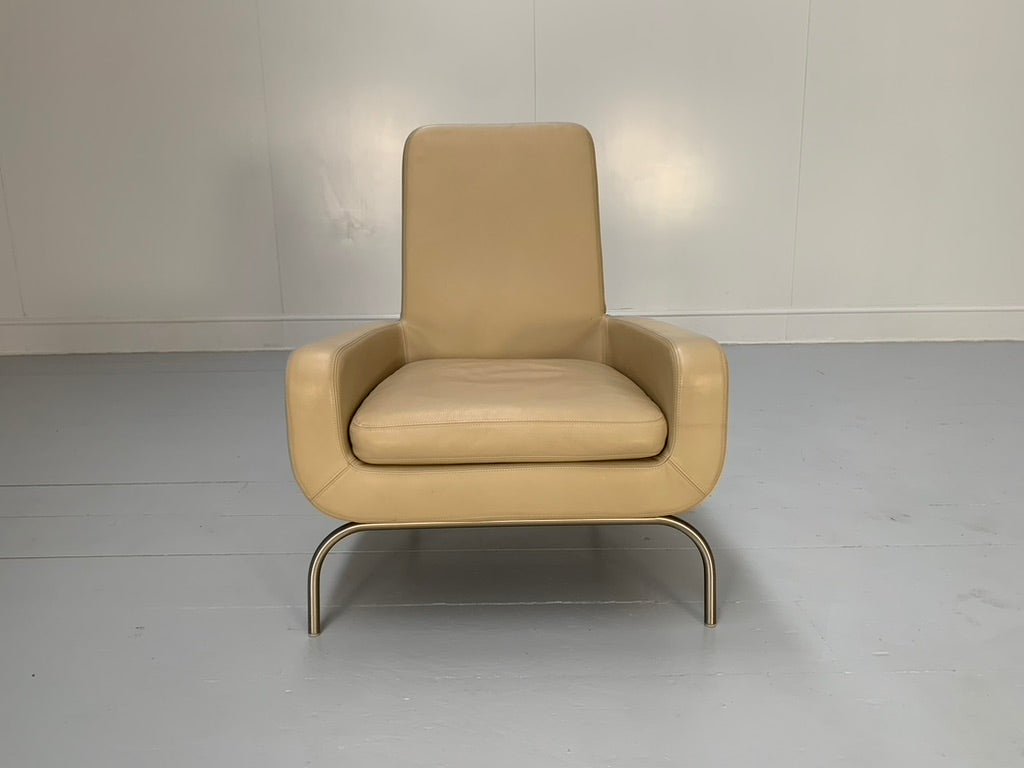 Minotti Dubuffet Armchair - In Taupe Pelle Leather, Set of Two @ REHAUS