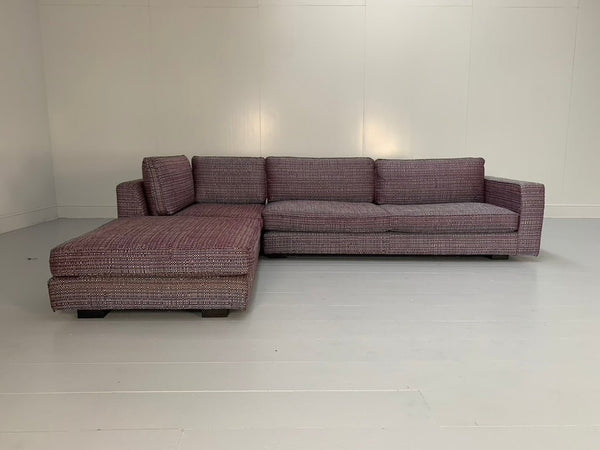 Minotti Freeman 4 - Seat L - Shape Sofa - In Dedar Tweed Fabric @ REHAUS
