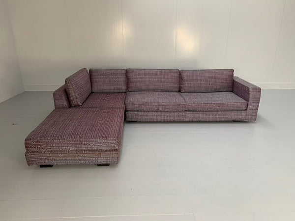 Minotti Freeman 4 - Seat L - Shape Sofa - In Dedar Tweed Fabric @ REHAUS