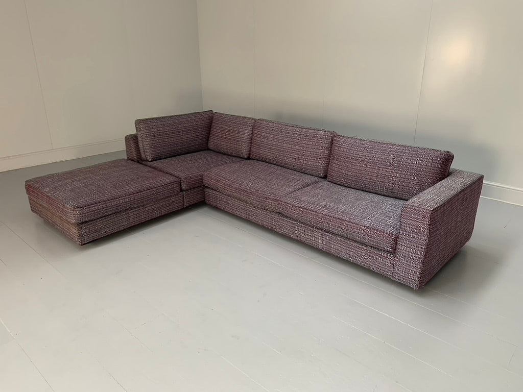 Minotti Freeman 4 - Seat L - Shape Sofa - In Dedar Tweed Fabric @ REHAUS