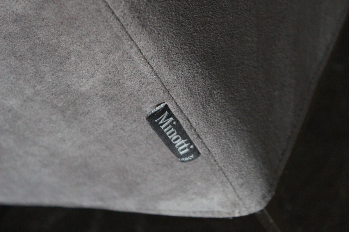 Minotti Klee Armchair in Grey Alcantara @ REHAUS