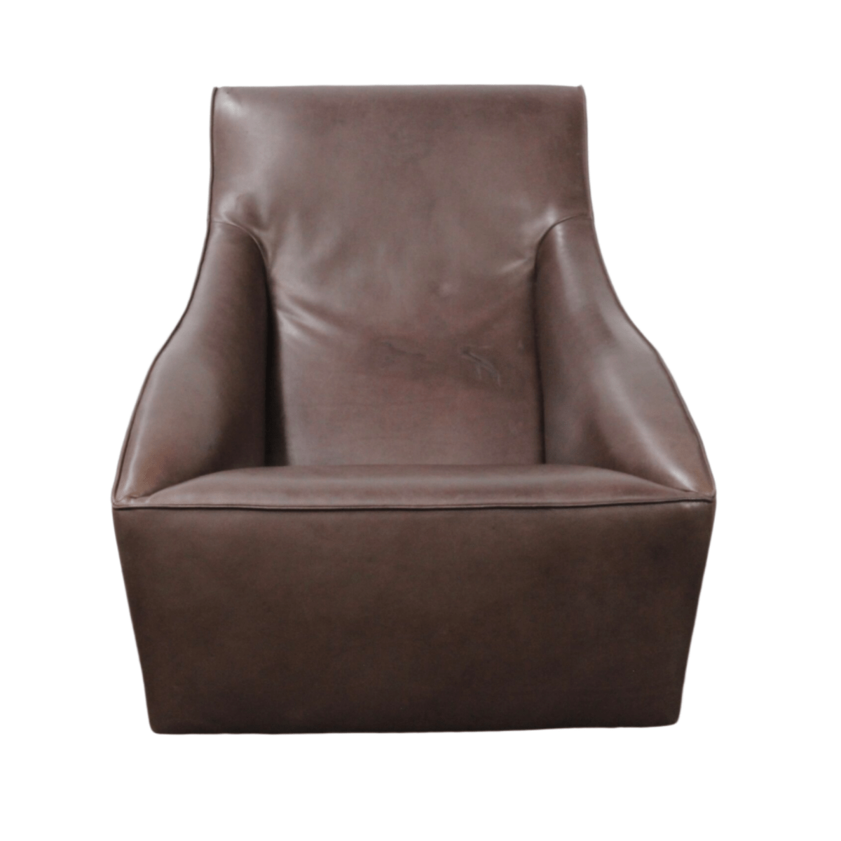Molteni & C Doda Armchair in Dark Brown Leather @ REHAUS
