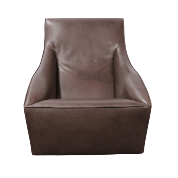 Molteni & C Doda Armchair in Dark Brown Leather @ REHAUS