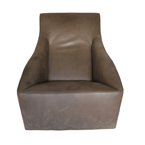 Molteni & C Doda Armchair in Pale - Walnut Brown Leather @ REHAUS