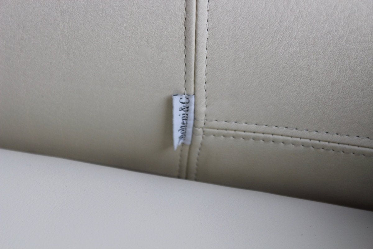 Molteni & C Still SDC250 Large Curved Sofa - In Ivory Leather @ REHAUS