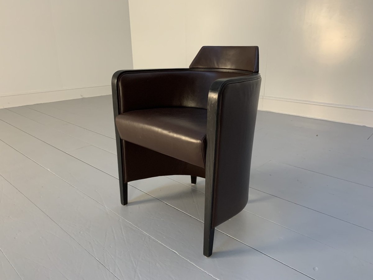 Moroso Miss Armchair - In Dark Brown Leather @ REHAUS