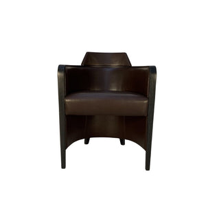 Moroso Miss Armchair - In Dark Brown Leather @ REHAUS