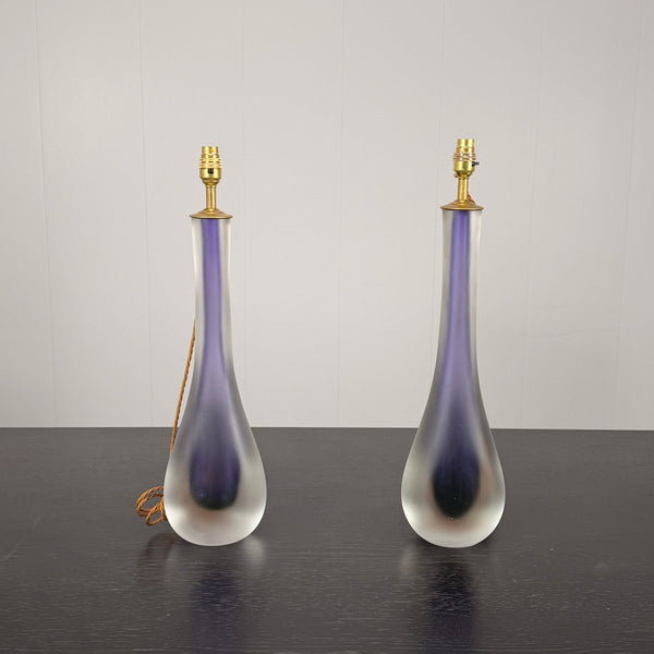 Murano Glass Tear Drop Form Table Lamps, Set of Two @ REHAUS