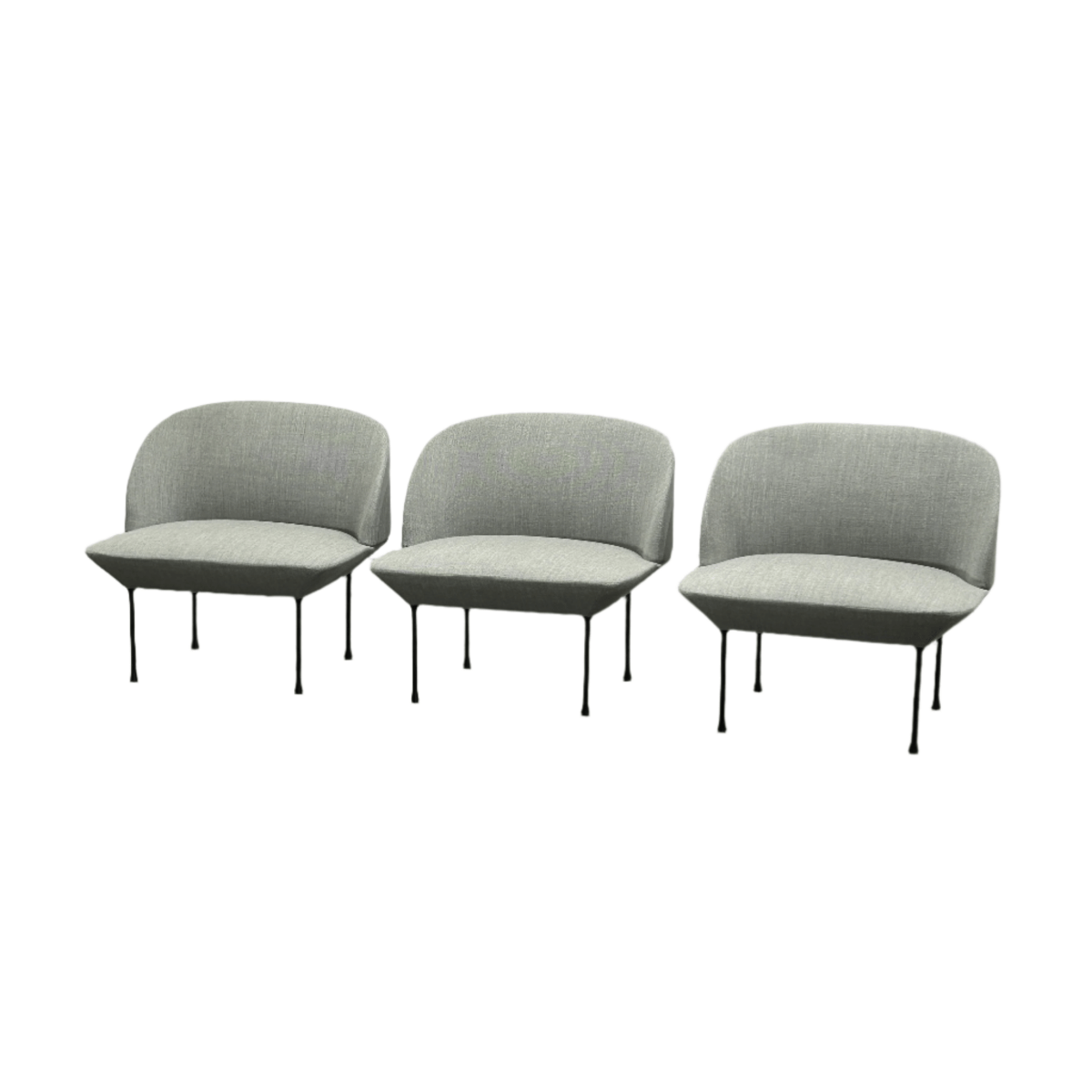 Muuto Grey Oslo Lounge Chair by Anderssen & Voll, Set of Three @ REHAUS