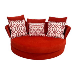 Myapple Swivel Velvet Loveseat by Fama