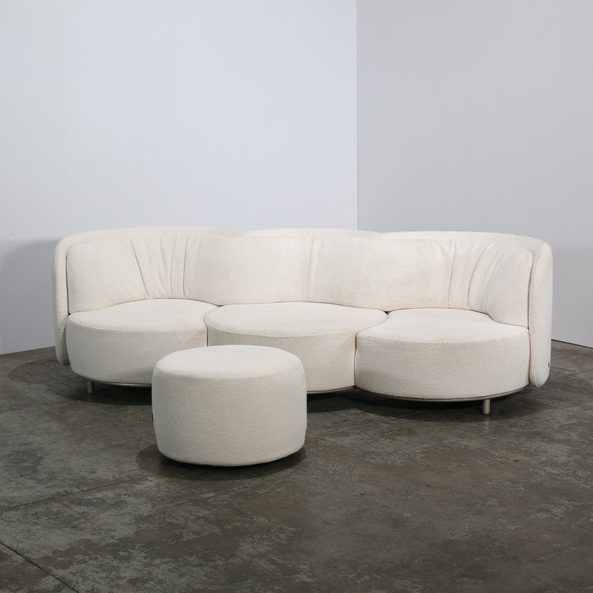 Natuzzi Four Seater Wave Sofa & Footstool by Nika Zupanc @ REHAUS