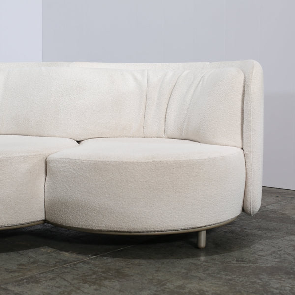 Natuzzi Four Seater Wave Sofa & Footstool by Nika Zupanc @ REHAUS