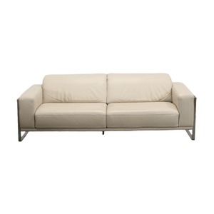 NicolettiHome Bamboo Three Seater Leather Sofa by Lauriero Design @ REHAUS