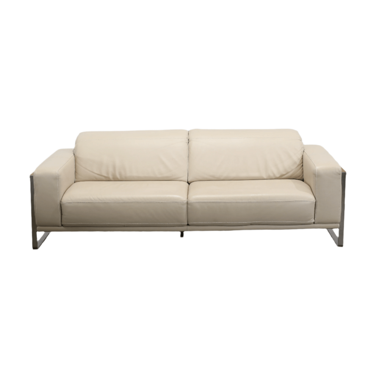 NicolettiHome Bamboo Three Seater Leather Sofa by Lauriero Design @ REHAUS