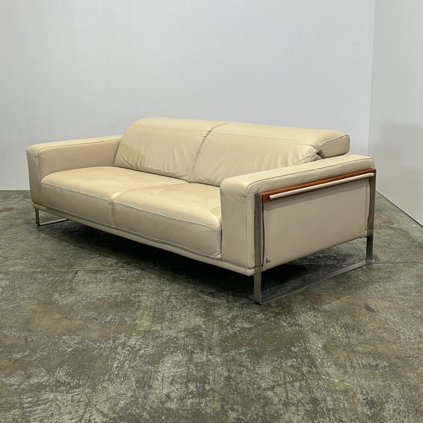 NicolettiHome Bamboo Three Seater Leather Sofa by Lauriero Design @ REHAUS
