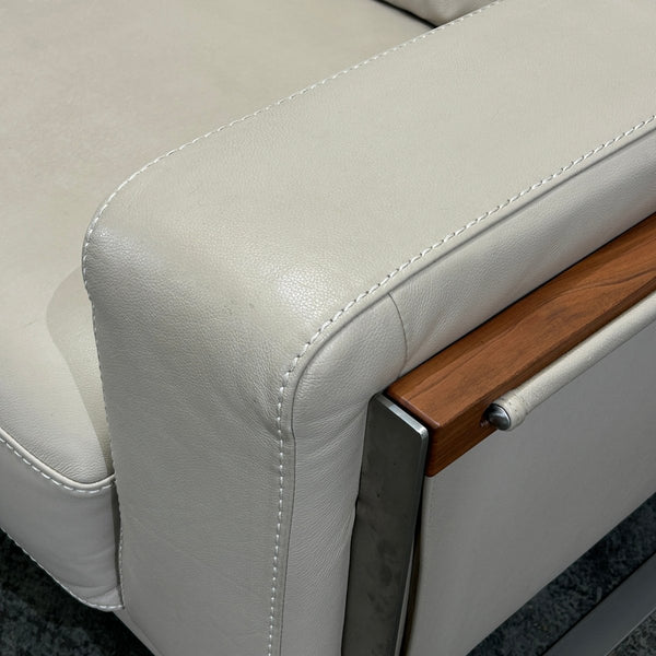 NicolettiHome Bamboo Three Seater Leather Sofa by Lauriero Design @ REHAUS