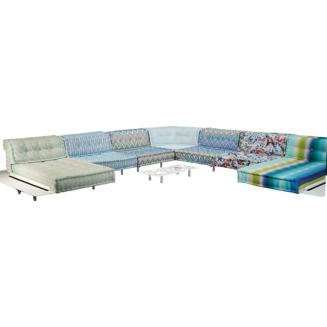 Outdoor Mah Jong Sectional Sofa Upholstered in Missoni by Roche Bobois, Set of 7 @ REHAUS