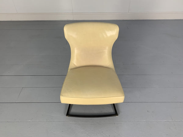 Pair of Baxter Paloma Chairs - In Cream Leather @ REHAUS