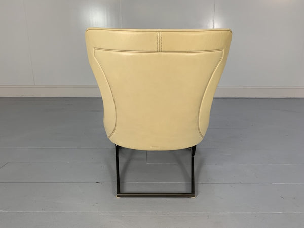 Pair of Baxter Paloma Chairs - In Cream Leather @ REHAUS