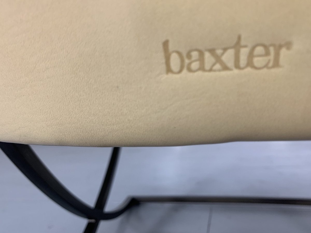 Pair of Baxter Paloma Chairs - In Cream Leather @ REHAUS