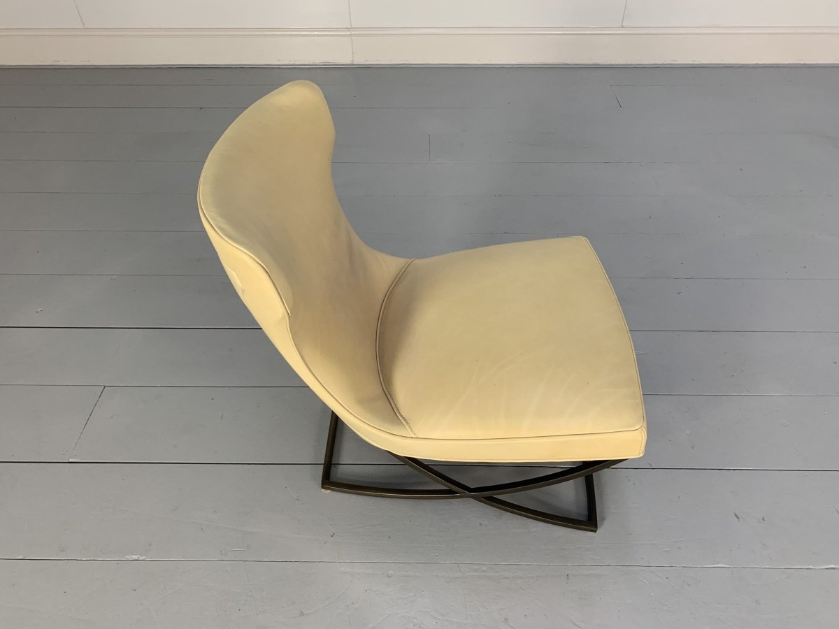 Pair of Baxter Paloma Chairs - In Cream Leather @ REHAUS