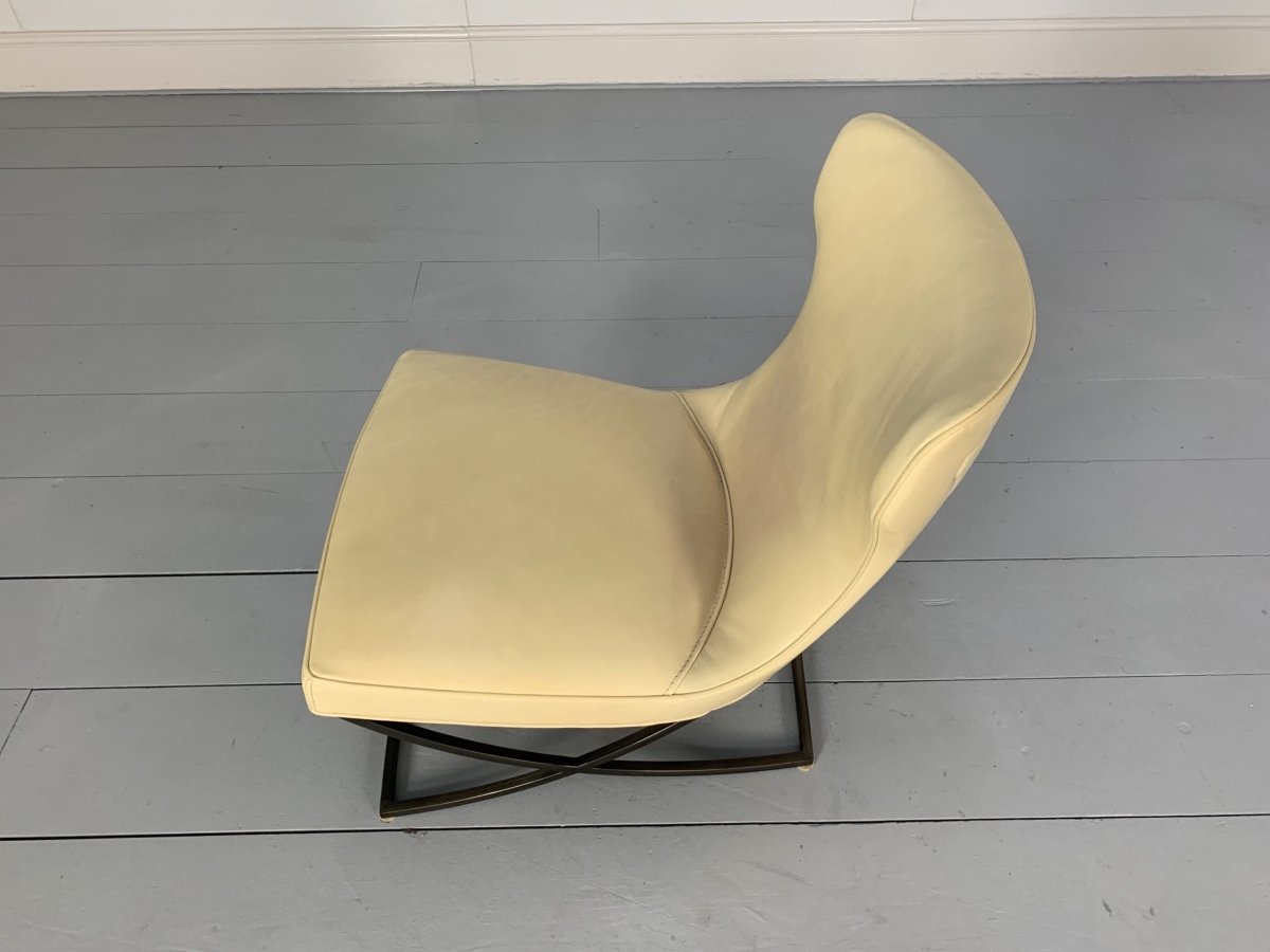 Pair of Baxter Paloma Chairs - In Cream Leather @ REHAUS