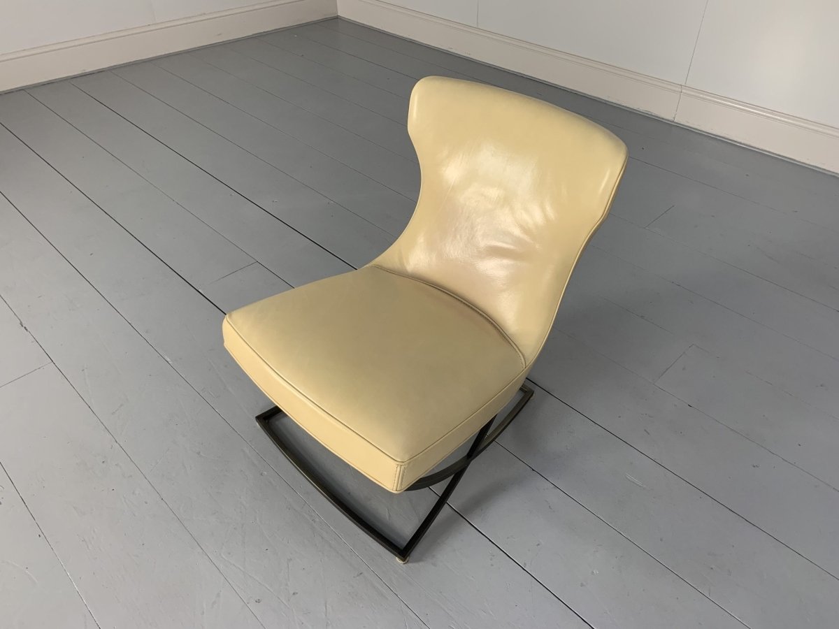 Pair of Baxter Paloma Chairs - In Cream Leather @ REHAUS