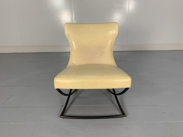 Pair of Baxter Paloma Chairs - In Cream Leather @ REHAUS