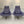Pair of B&B Italia Metropolitan ME100 Armchairs - In Blue Gamma Leather @ REHAUS