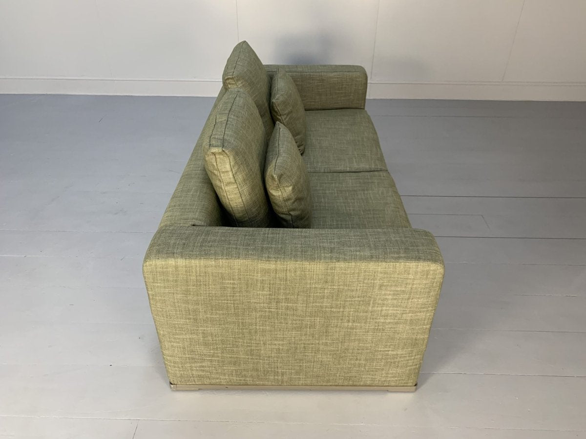 Pair of B&B Italia Omnia Sofas - 2.5 - Seat - In Pale Green Linen @ REHAUS