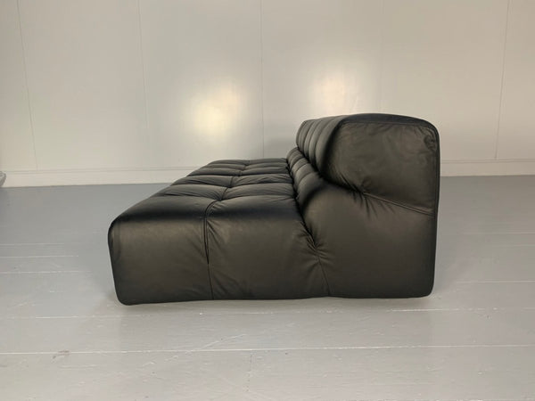 Pair of B&B Italia Tufty Time Sofas - In Black Leather @ REHAUS