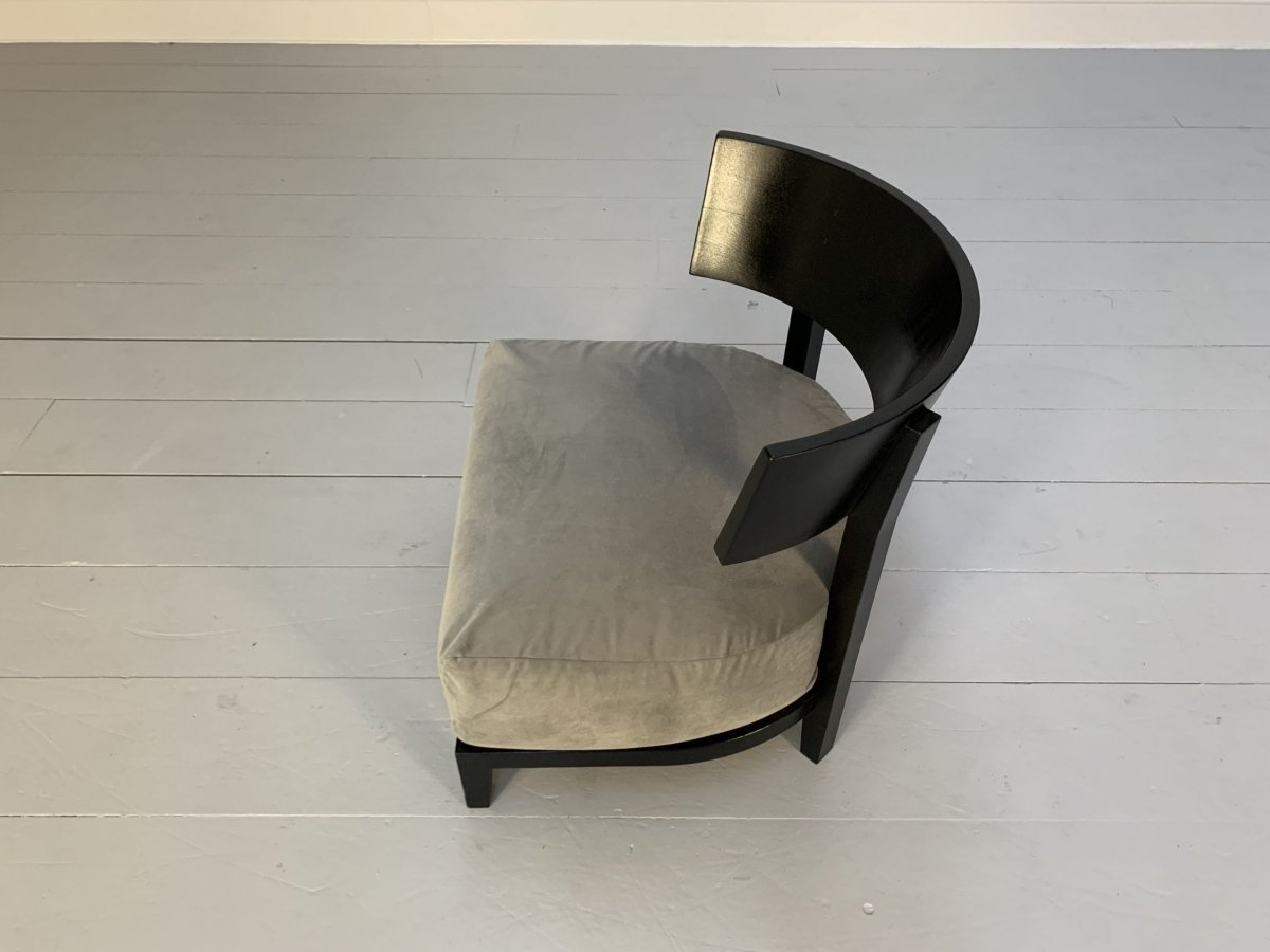 Pair of Flexform Thomas Armchairs - In Grey Velvet @ REHAUS