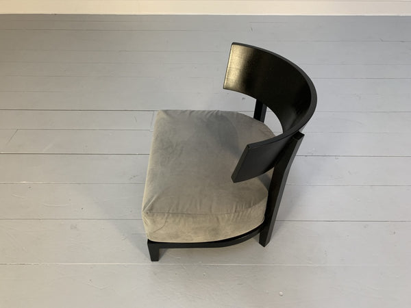 Pair of Flexform Thomas Armchairs - In Grey Velvet @ REHAUS