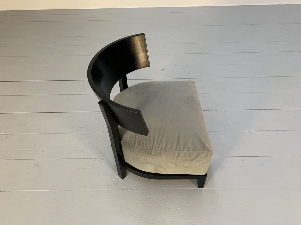 Pair of Flexform Thomas Armchairs - In Grey Velvet @ REHAUS