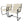 Pair of Knoll Studio Brno Flat Bar Armchairs - in Chrome & White Leather @ REHAUS