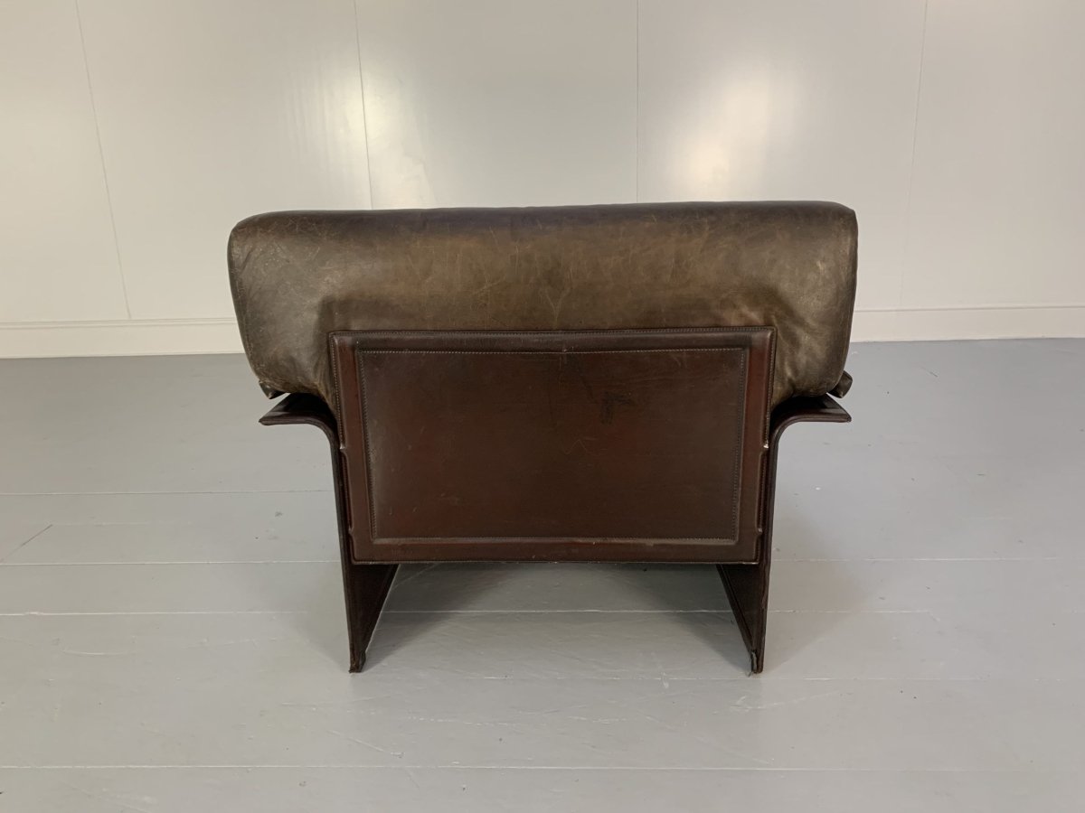 Pair of Matteo Grassi TM Armchairs - In Vintage Brown Leather @ REHAUS
