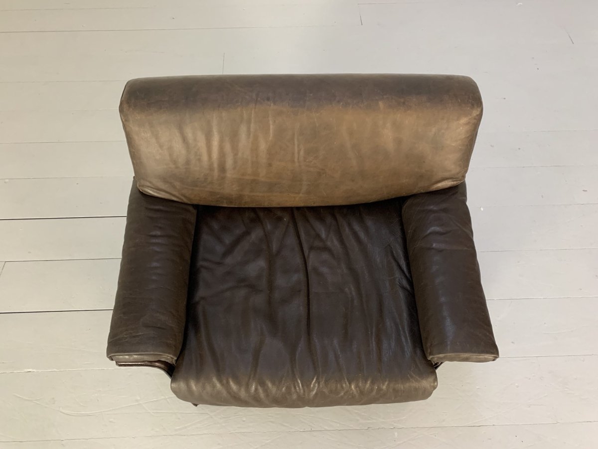 Pair of Matteo Grassi TM Armchairs - In Vintage Brown Leather @ REHAUS