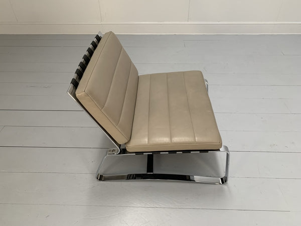 Pair of Minotti Delaunay Armchairs - In Pale - Brown Pelle Leather @ REHAUS