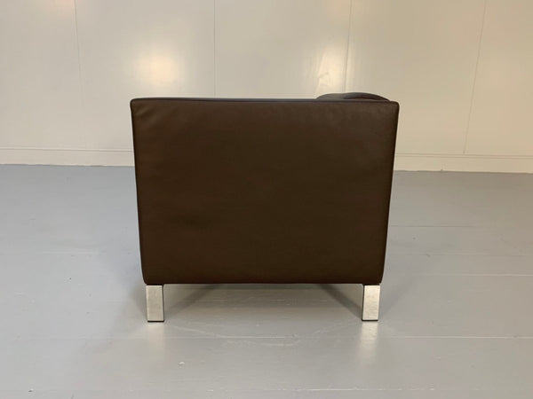 Pair of Walter Knoll Foster 500.10 Armchairs - In Dark - Brown Leather @ REHAUS