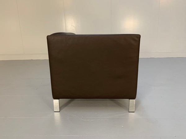 Pair of Walter Knoll Foster 500.10 Armchairs - In Dark - Brown Leather @ REHAUS