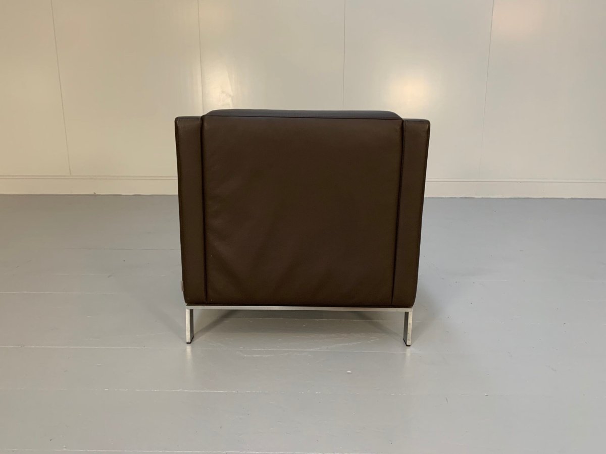 Pair of Walter Knoll Foster 500.10 Armchairs - In Dark - Brown Leather @ REHAUS