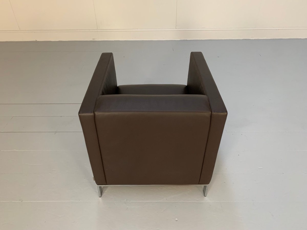 Pair of Walter Knoll Foster 500.10 Armchairs - In Dark - Brown Leather @ REHAUS