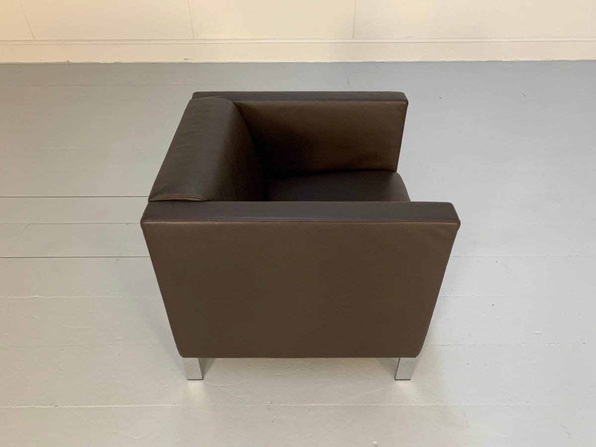 Pair of Walter Knoll Foster 500.10 Armchairs - In Dark - Brown Leather @ REHAUS