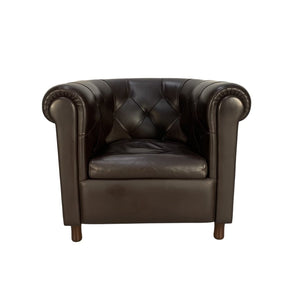 Poltrona Frau Arcadia Armchair - In Pelle Frau Dark Brown Leather @ REHAUS