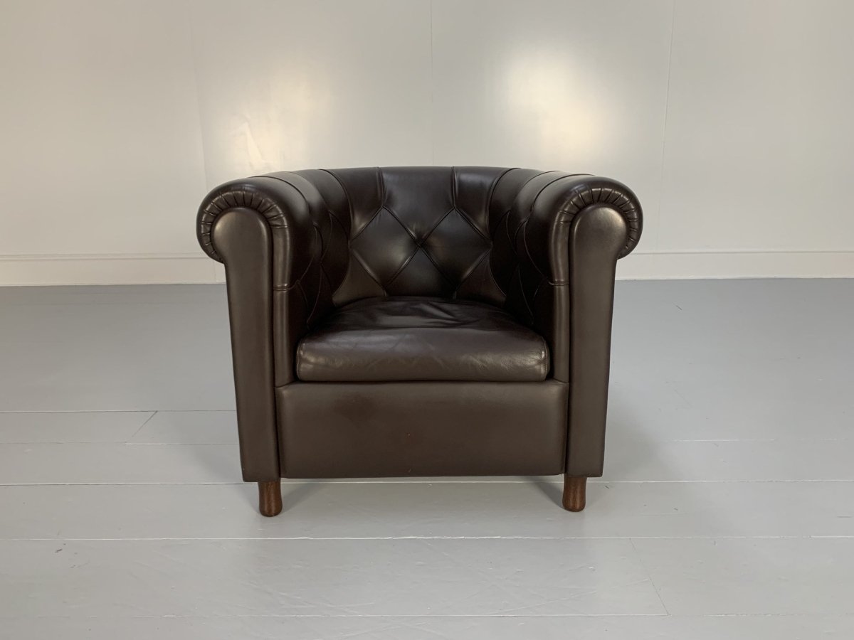 Poltrona Frau Arcadia Armchairs - In Pelle Frau Dark Brown Leather, Set of 2 @ REHAUS
