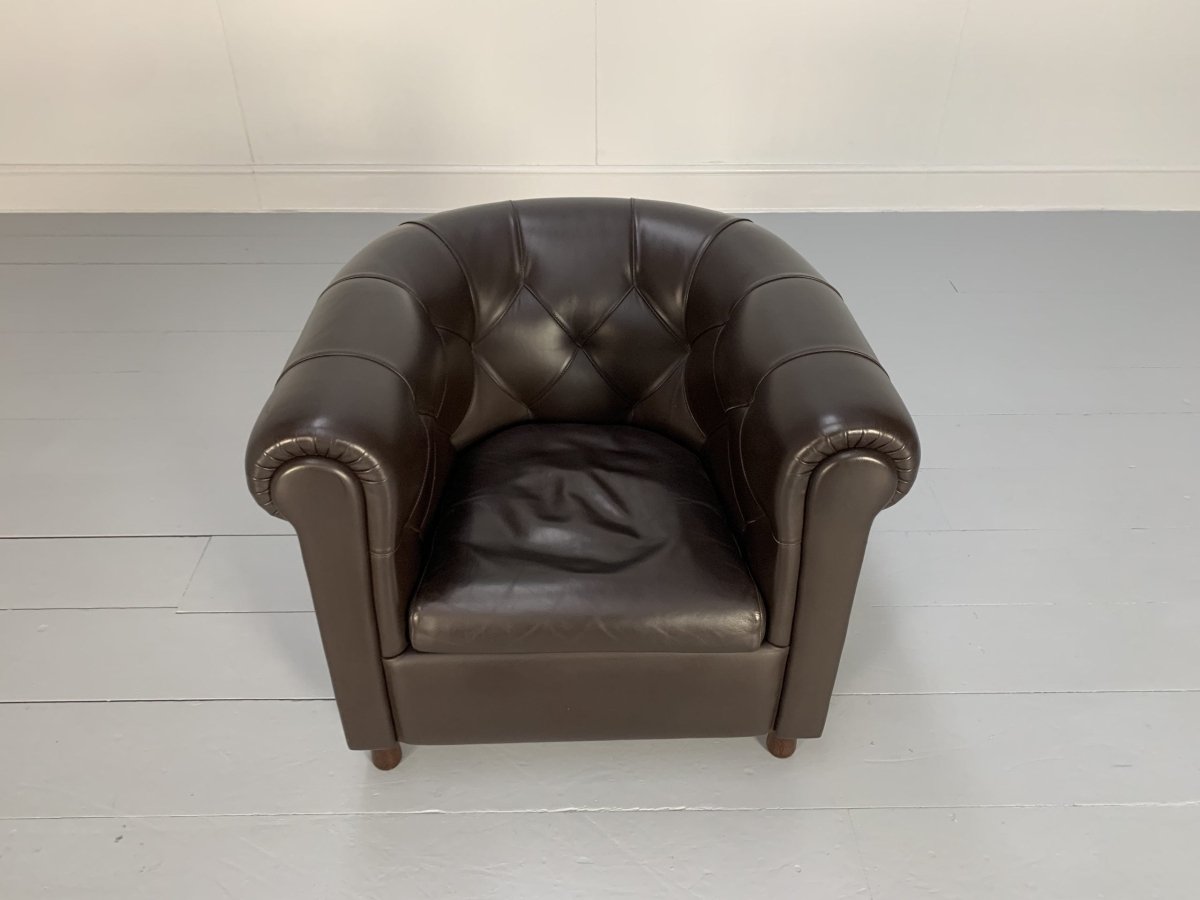 Poltrona Frau Arcadia Armchairs - In Pelle Frau Dark Brown Leather, Set of 2 @ REHAUS