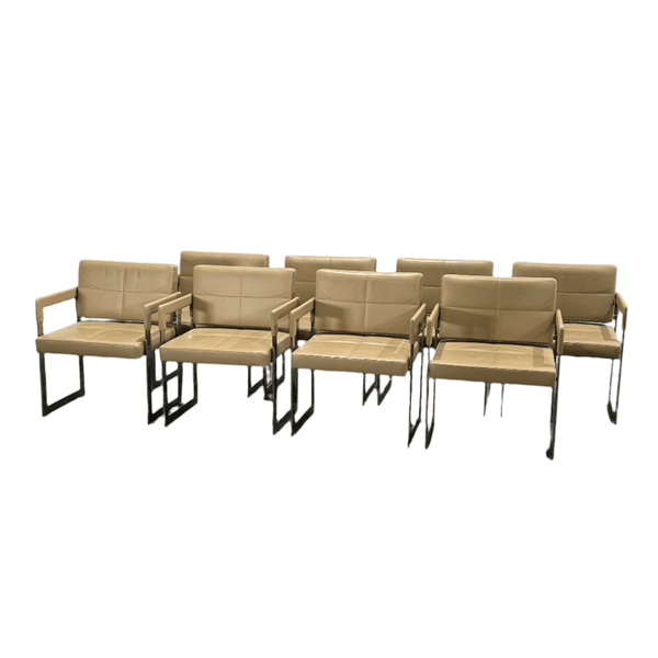 Poltrona Frau Aster X Leather Armchairs by Jean-Marie Massaud, Set of Eight