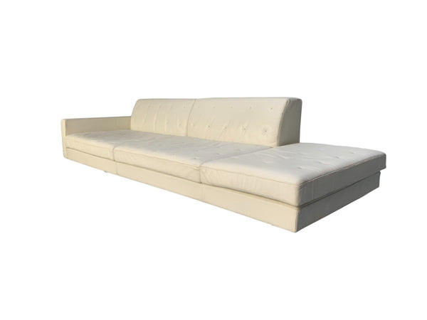 Poltrona Frau Kennedee 3-Seat Sofa - In Ivory Pelle Frau Leather